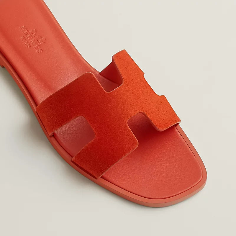 Hermes - Claquettes Orange Corail